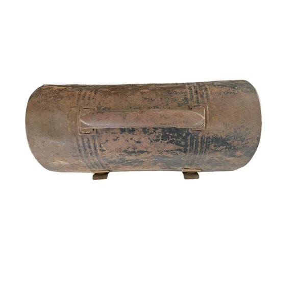 Vintage Thermos black metal dome lunchbox distressed rusty look collectible - Picture 8 of 10